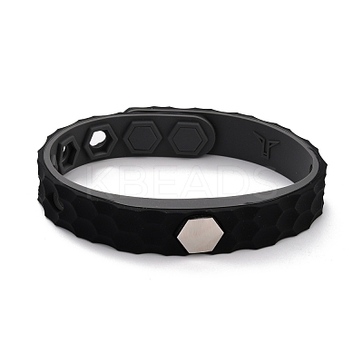 Flat Silicone Cord Bracelets BJEW-F421-01D-1