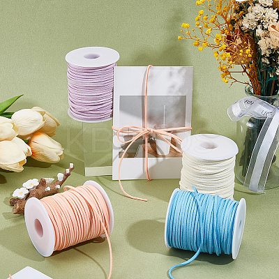 4 Rolls 4 Colors Flat Faux Suede Cord LW-CL0001-04A-1