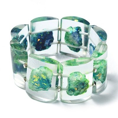 Dyed Natural Dolomite & Synthetic Opal Stretch Bracelets BJEW-G702-04B-1