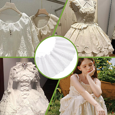 5 Yards Cotton Embroidery Flower Lace Ribbons OCOR-MA0001-29A-1
