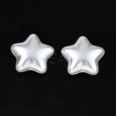ABS Plastic Imitation Pearl Beads X-OACR-N008-157-1