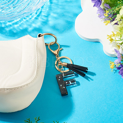1Pc Resin Letter Keychains KEYC-TADJ0001-09F-1