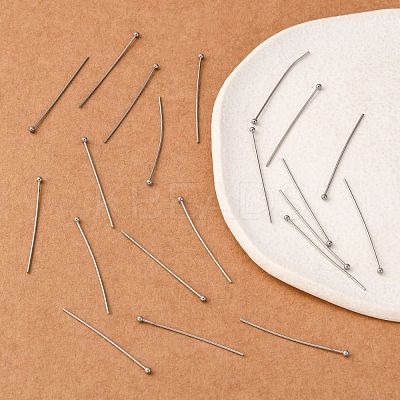 Tarnish Resistant 304 Stainless Steel Ball Head Pins STAS-K146-045-35x0.7mm-1