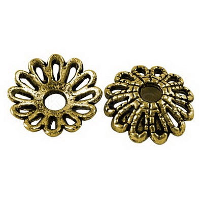 Tibetan Style Fancy Bead Caps LS-TIBE-LF1413YKG-AG-LF-1
