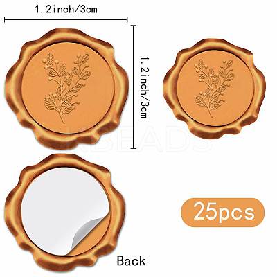 25Pcs Adhesive Wax Seal Stickers DIY-CP0011-50D-1