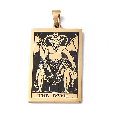 201 Stainless Steel Pendant STAS-B033-01G-15-1