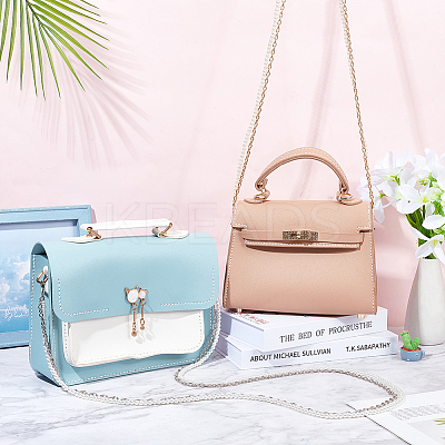 2Pcs 2 Colors Plastic Imitation Pearl & Iron Chain Crossbody Phone Chain FIND-WR0009-48-1