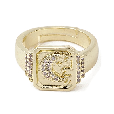 Brass Adjustable Rings RJEW-K257-79G-1