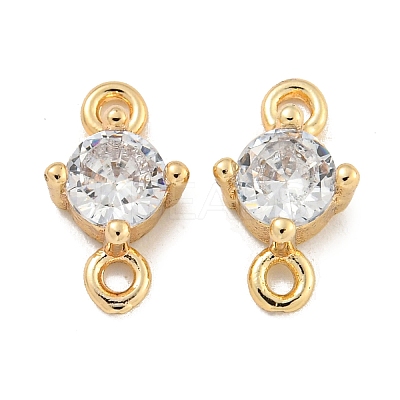 Rack Plating Brass Pave Clear Cubic Zirconia Links KKB-L215-047A-LG-1