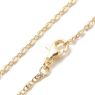 Brass Lumachina Chains Necklace for Women LS-NJEW-P265-34G-1