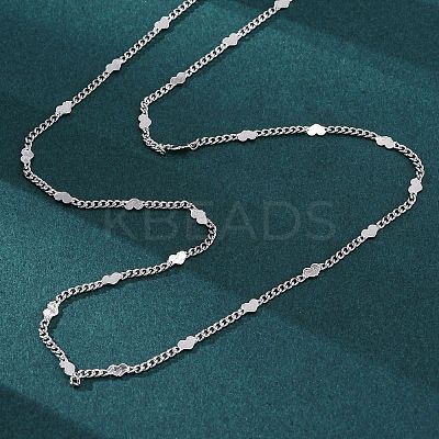 Brass Curb Chains Necklaces for Women NJEW-D302-07P-1