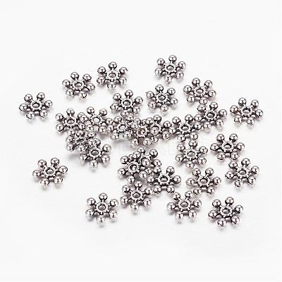 Tibetan Style Alloy Spacer Beads TIBEB-1171-AS-FF-1