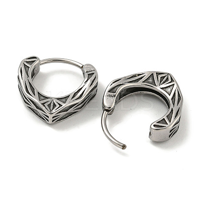 316 Surgical Stainless Steel Hoop Earrings for Women and Men EJEW-D096-20D-AS-1
