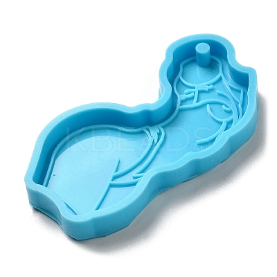 Mother's Day Girl Silicone Pendant Molds LS-AJEW-M221-02B-1