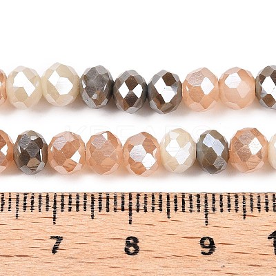 Electroplate Glass Beads Strands GLAA-T023-D16-06-1