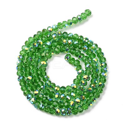 Electroplate Transparent Glass Beads Strands EGLA-A046-01A-03-1