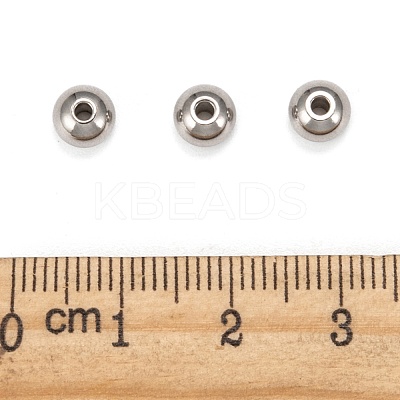 Tarnish Resistant Stainless Steel Beads X-STAS-R033-6mm-1