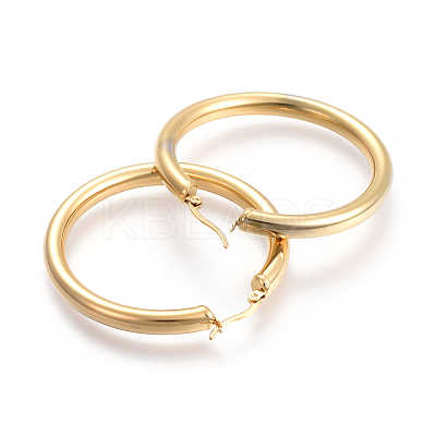 201 Stainless Steel Big Hoop Earrings LS-EJEW-A052-19F-G-1