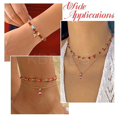 16Pcs 2 Colors Apple Alloy Enamel Charms ENAM-CJ0007-48-1