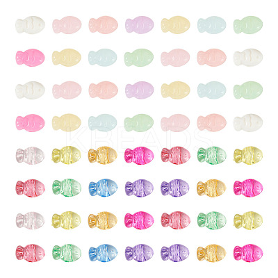 80Pcs 2 Styles Opaque Acrylic Beads OACR-TA0004-90-1