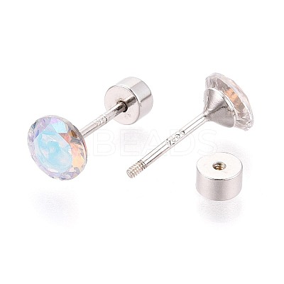 925 Sterling Silver Stud Earrings STER-N016-133B-P-1