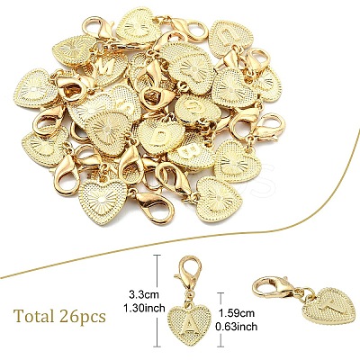 26Pcs Alloy Pendant Decorations HJEW-YW00161-1
