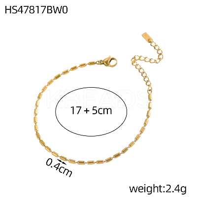 304 Stainless Steel Ball Chains Bracelets STAS-OY016-98G-1