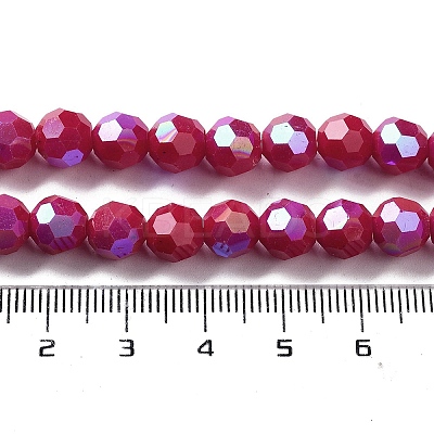 Opaque Glass Beads Strands EGLA-A035-P8mm-L16-1