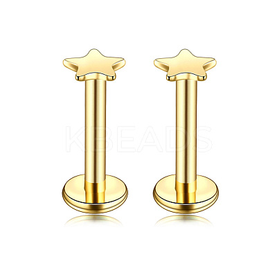 Star Stainless Steel Internally Threaded Labrets WG955BE-08-1
