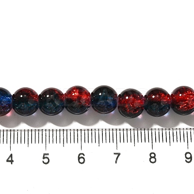Crackle Glass Beads Strands CCG-C002-8mm-10-1