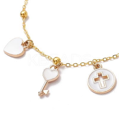 Brass Flat Oval Cable Chain Bracelets BJEW-JB11602-01-1