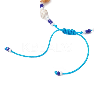 Glass Seed Beaded Braided Bead Bracelets BJEW-MZ00172-1