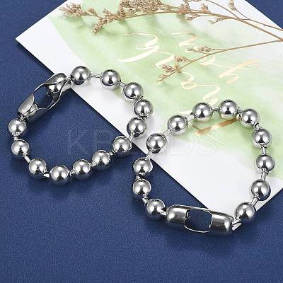 Non-Tarnish 304 Stainless Steel Ball Chain Bracelets BJEW-G618-03P-1