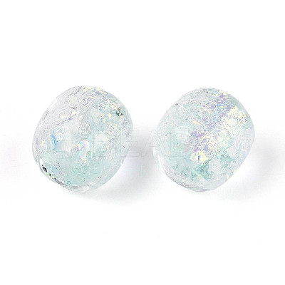 Handmade Foil Lampwork Beads Strands FOIL-T008-01F-1