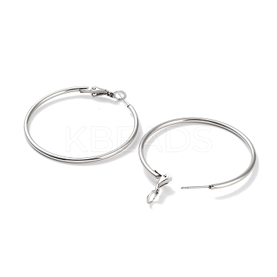 Non-Tarnish Ring 304 Stainless Steel Hoop Earrings for Women Men EJEW-B049-02E-P-1