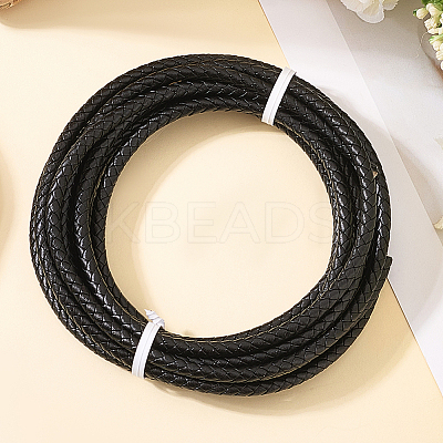 Braided Leather Cord with Core WL-CL0001-01A-1