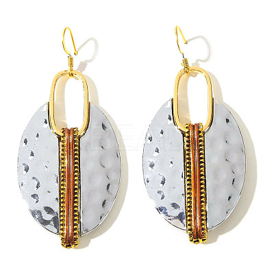 Oval Alloy Dangle Earrings FS-WG1DD9E-01-1