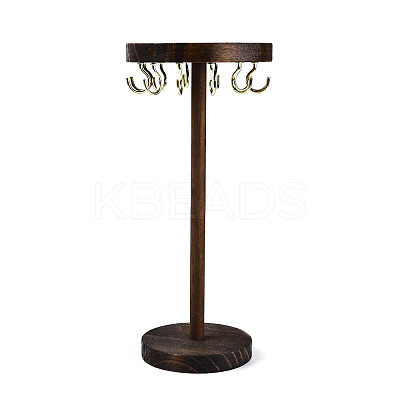 Flat Round Wooden Eyeglasses Organizer Holder ODIS-T002-01B-01-1