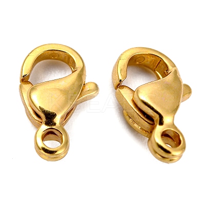 Polished 316 Surgical Stainless Steel Lobster Claw Clasps X-STAS-R072-13A-G-1