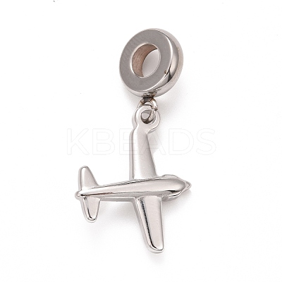 Non-Tarnish 304 Stainless Steel European Dangle Charms STAS-I194-21P-1
