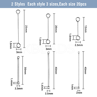 120Pcs 6 Styles 304 Stainless Steel Connector Charms STAS-FH0001-90-1