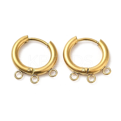 Ion Plating(IP) 304 Stainless Steel Huggie Hoop Earring Findings STAS-M320-01G-1