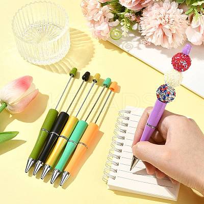 9Pcs ABS Plastic Ball-Point Pen AJEW-FS0001-43C-1