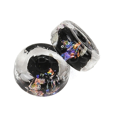 Luminous Handmade Foil Glass Beads LAMP-P020-01A-02-1