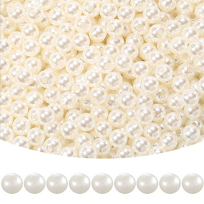 Imitation Pearl Acrylic Beads PEAR-LT0001-02D-1