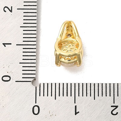 Brass Micro Pave Clear Cubic Zirconia Pendants KK-M278-06G-1
