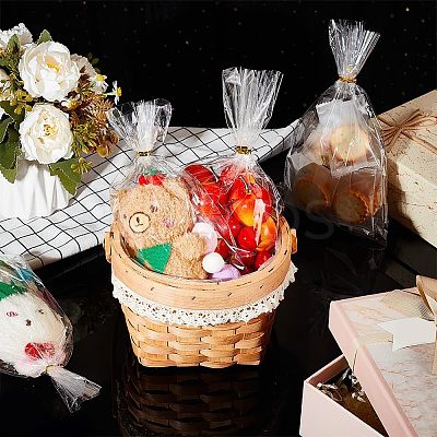 100Pcs Rectangle Transparent Plastic Bags ABAG-PH0001-50B-1