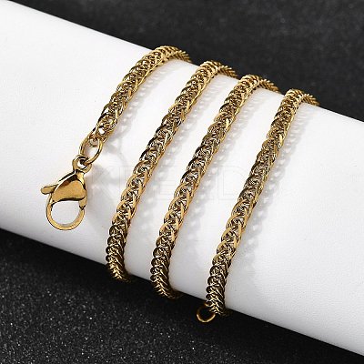 3MM 304 Stainless Steel Wheat Chain Necklaces for Men LS-STAS-V011-03D-G-1