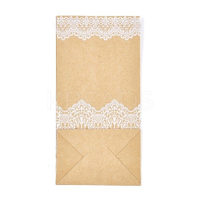 Lace Pattern Eco-Friendly Kraft Paper Bags AJEW-M207-B01-01-1