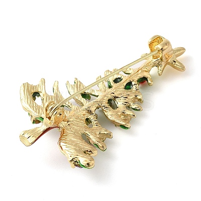 Christmas Alloy Colorful Rhinestone Brooches JEWB-U009-10H-1